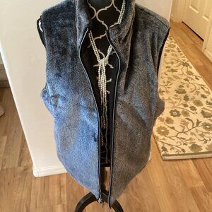 Womans Reversible Free Country Vest Gray/Black Size XL